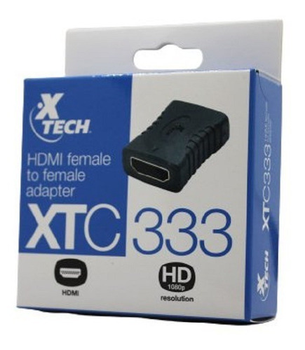 Adaptador Conector HDMI XTech XTC-333 HDMI Hembra a HDMI Hembra XTECH